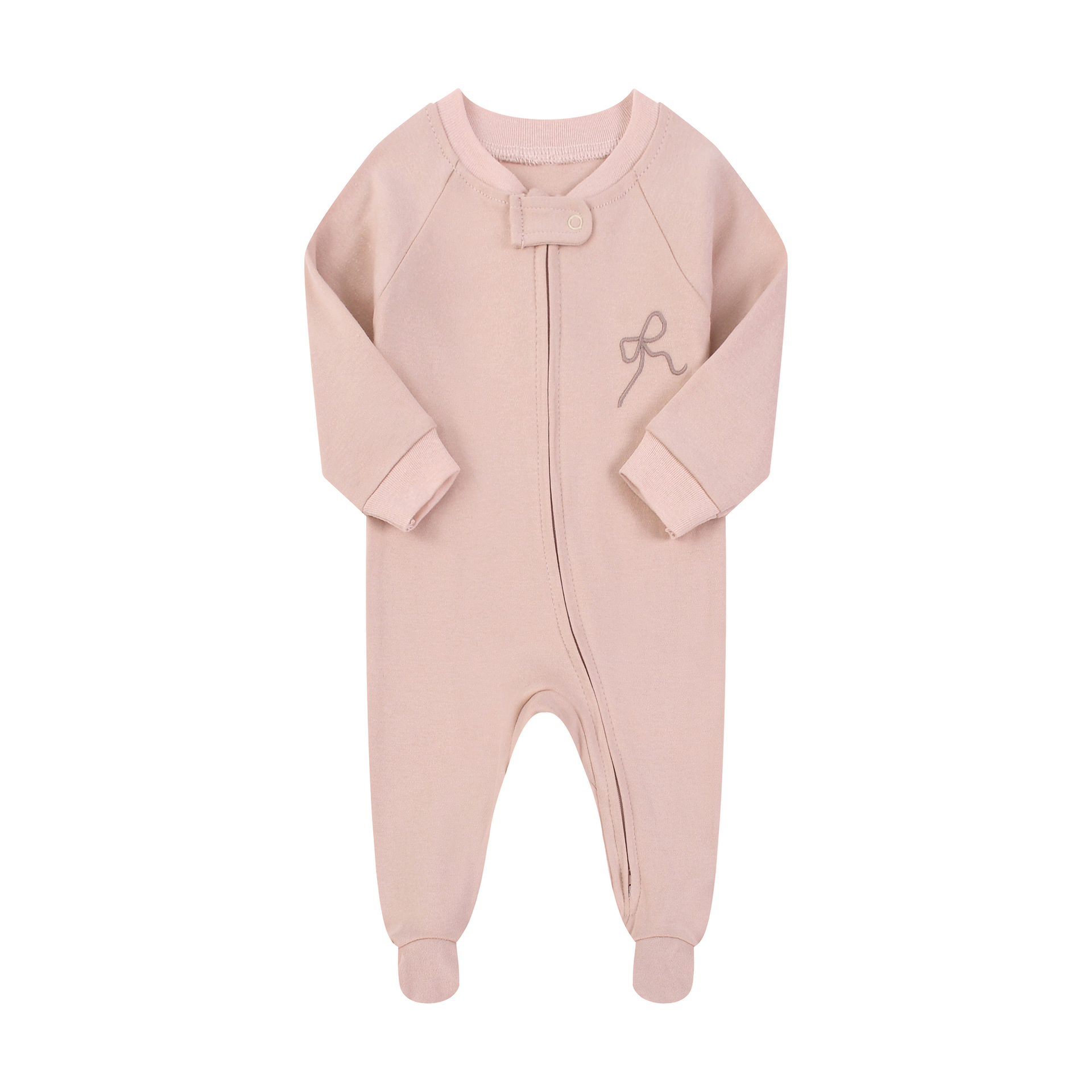 Cotton Baby Onesies Zipper - بدلة أطفال سوميني بأكمام طويلة للربيع
