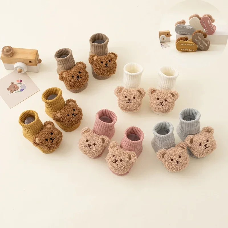 Unisex Baby Socks Non Slip - جورب فروي سميك دافئ أول مشاية
