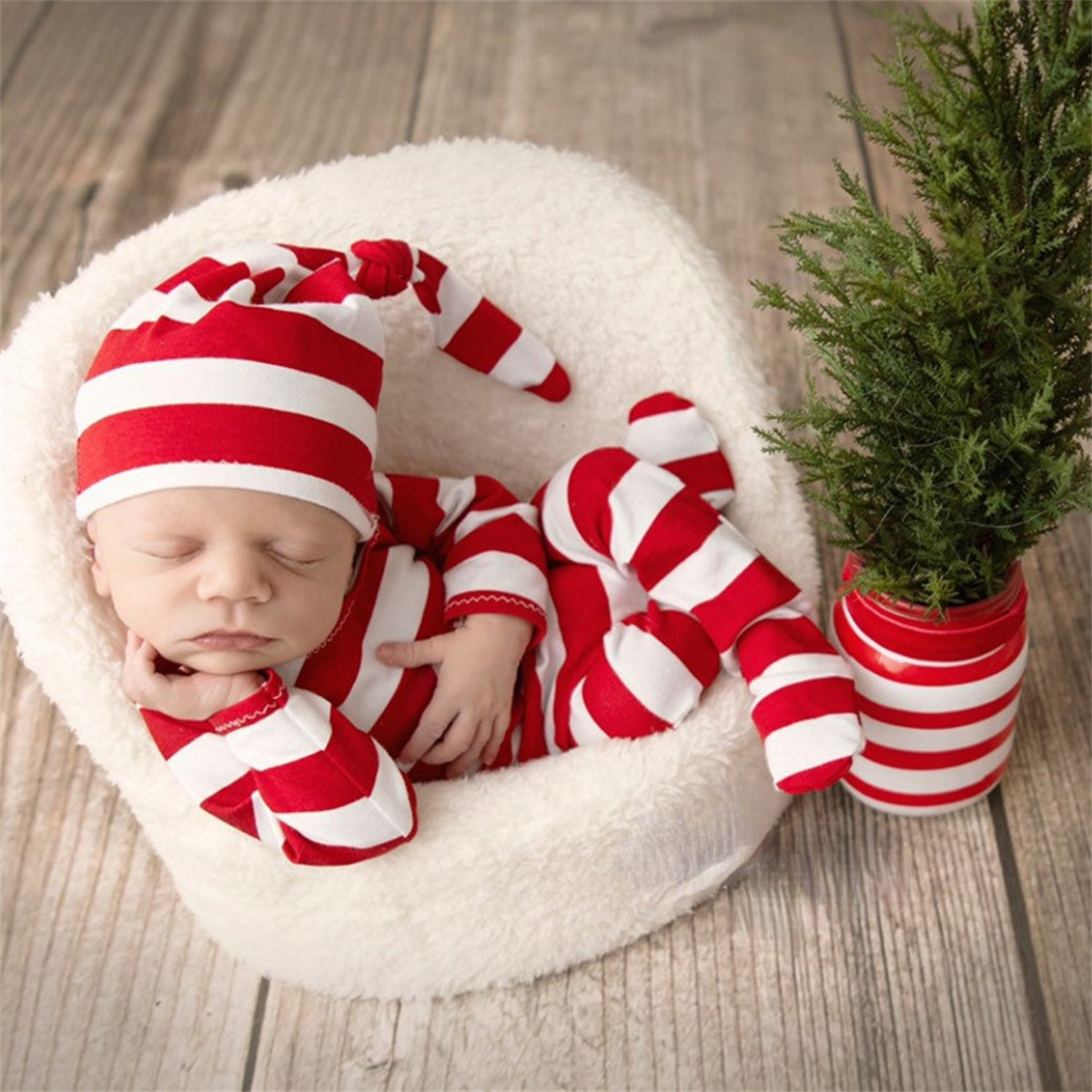 Infant Photography Props Outfit - بدلة حمراء للمواليد الجدد من Ylsteed