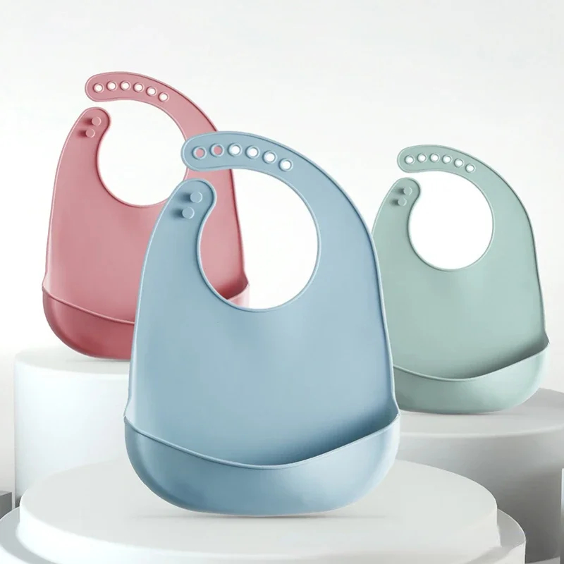 1-3 قطع مريلة أطفال قابلة للتع - مراجعة Waterproof Baby Bibs Silicone وسعره