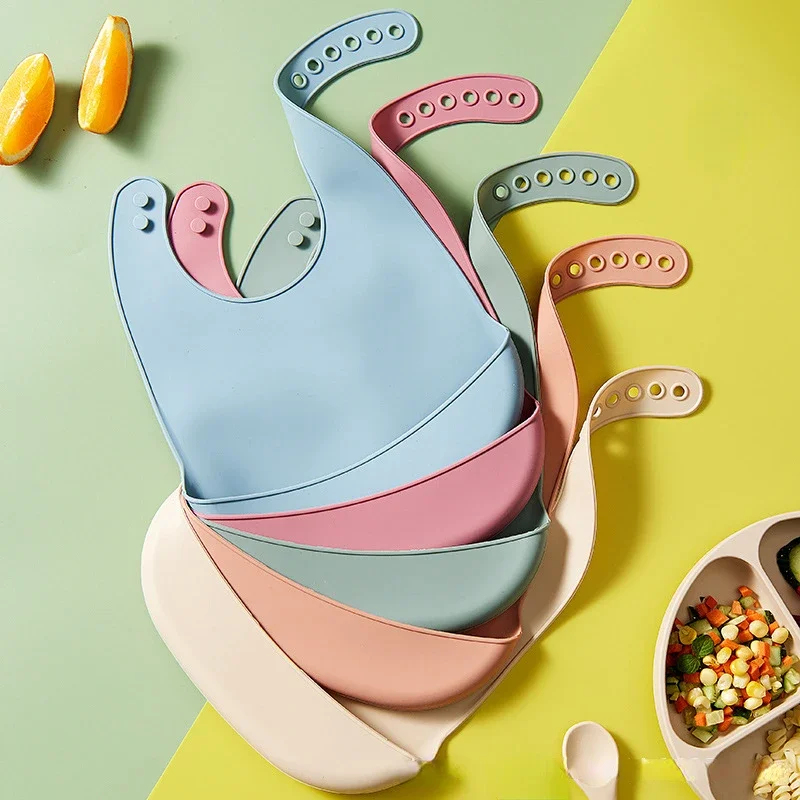 1-3 قطع مريلة أطفال قابلة للتع - مراجعة Waterproof Baby Bibs Silicone وسعره