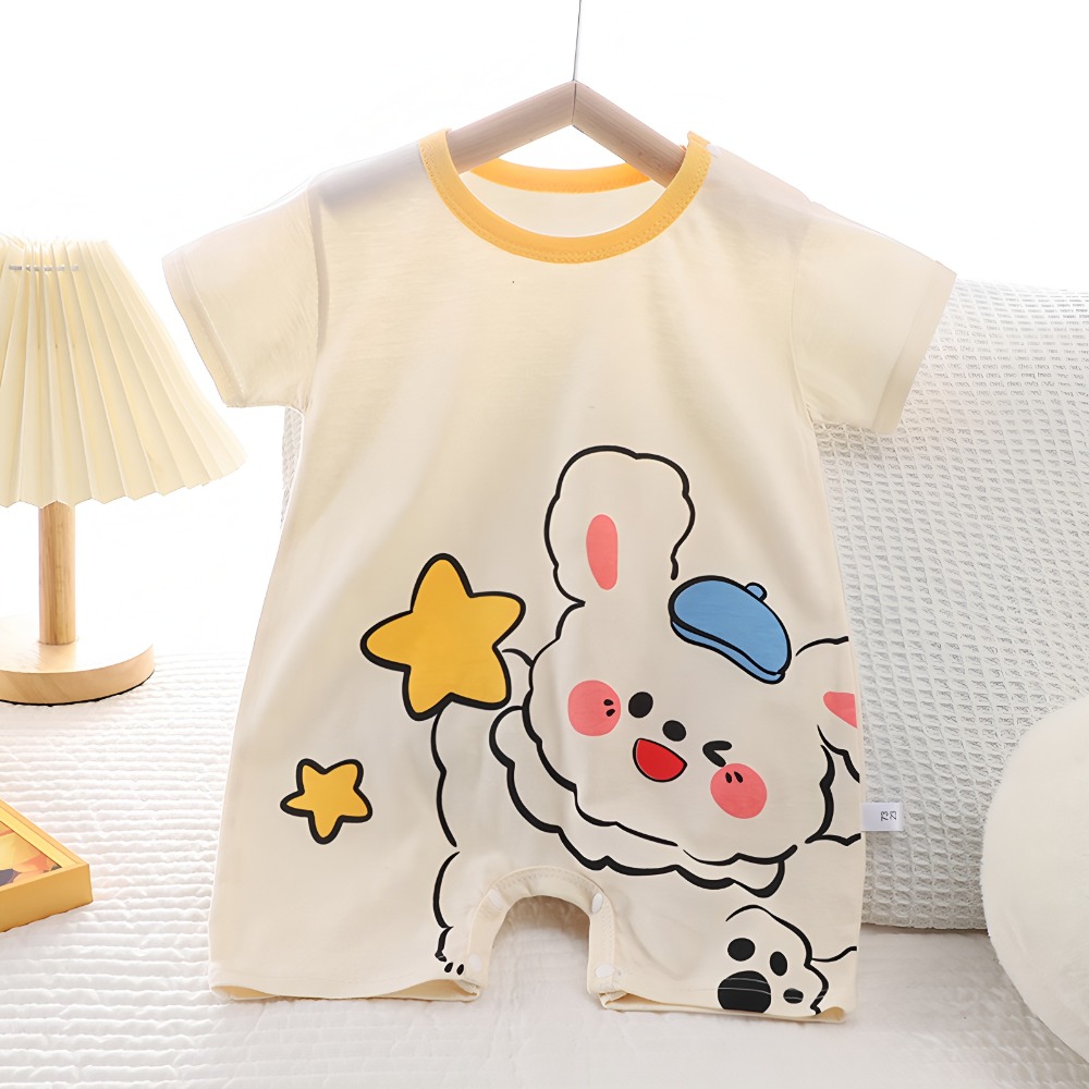بدلة صيفية مطبوعة للأطفال حديث - مراجعة Baby Summer Linen Sleeveless Jumpsuit وسعره