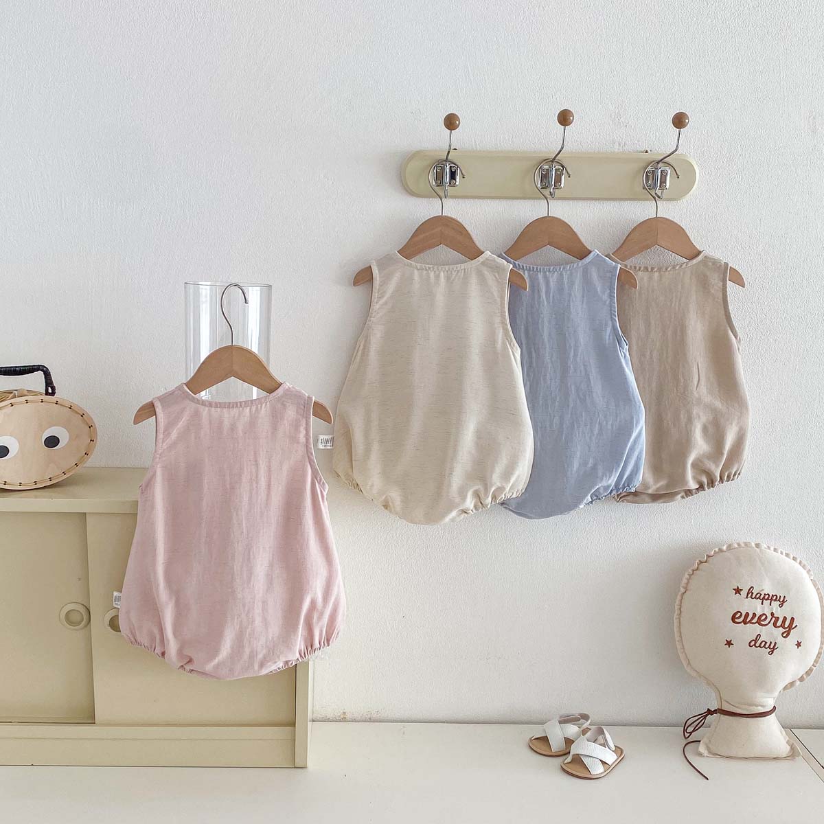 بدلة صيفية رقيقة بدون أكمام لل - مراجعة Baby Summer Linen Sleeveless Jumpsuit وسعره
