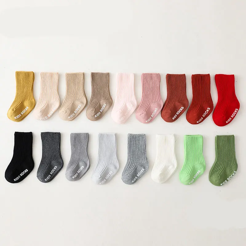 الخريف الشتاء طفلة الصبي الصلب - مراجعة Unisex Baby Socks Non Slip وسعره
