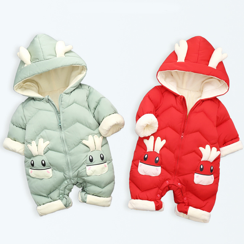 1-3Y الرضع سميكة المخملية السر - مراجعة Cotton Baby Onesies Zipper وسعره